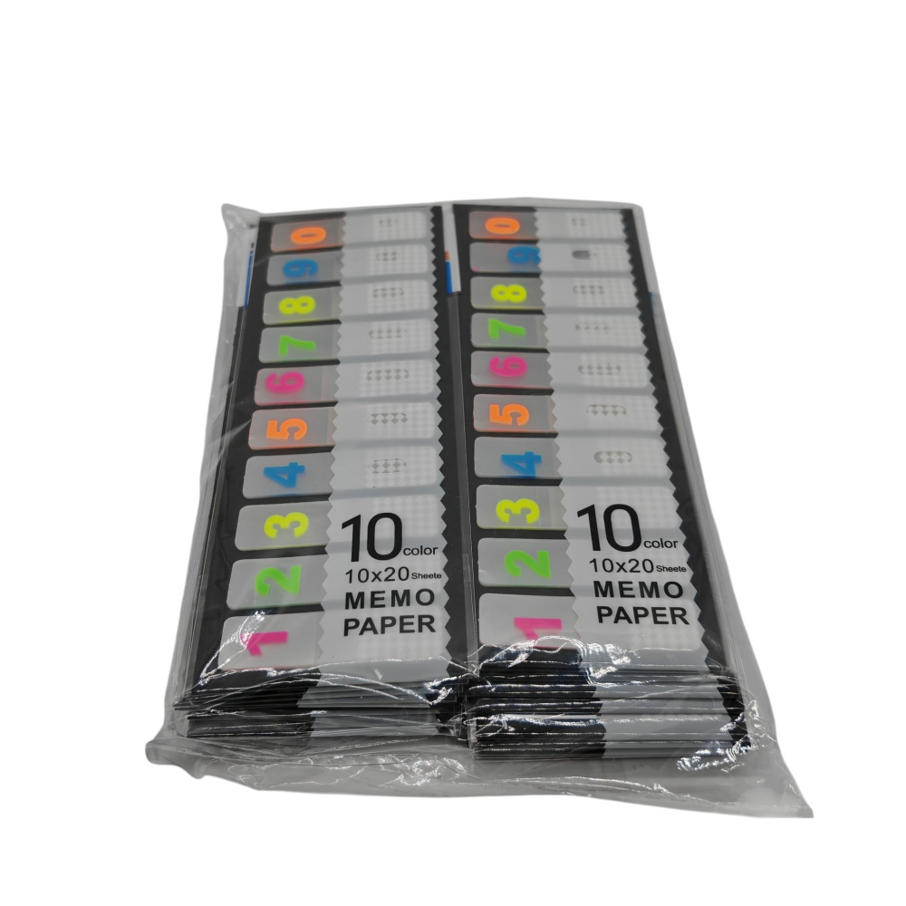 Set Stickere Notepad Memo Paper – Numerotate de la 0 la 9, Culori Diverse – 24 Seturi/Bax – Vânzare Angro [3]