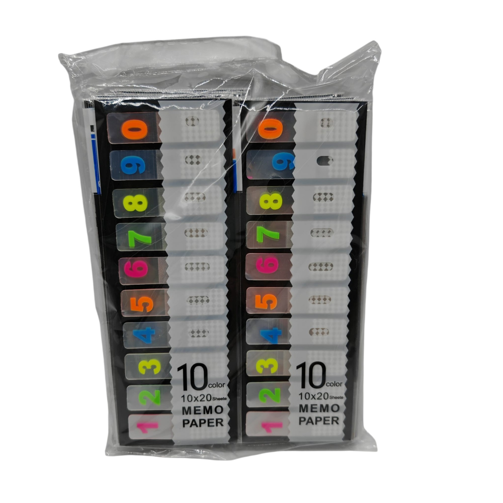Set Stickere Notepad Memo Paper – Numerotate de la 0 la 9, Culori Diverse – 24 Seturi/Bax – Vânzare Angro [1]