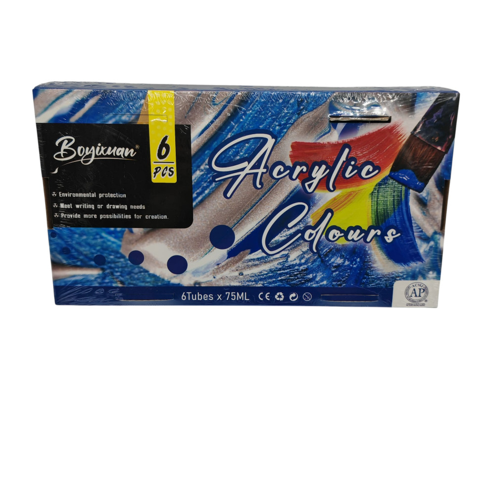 Set Vopsea Acrilică Boyixuan – Cod NC 325 – 6 Culori x 75 ml – Vânzare Engros [3]