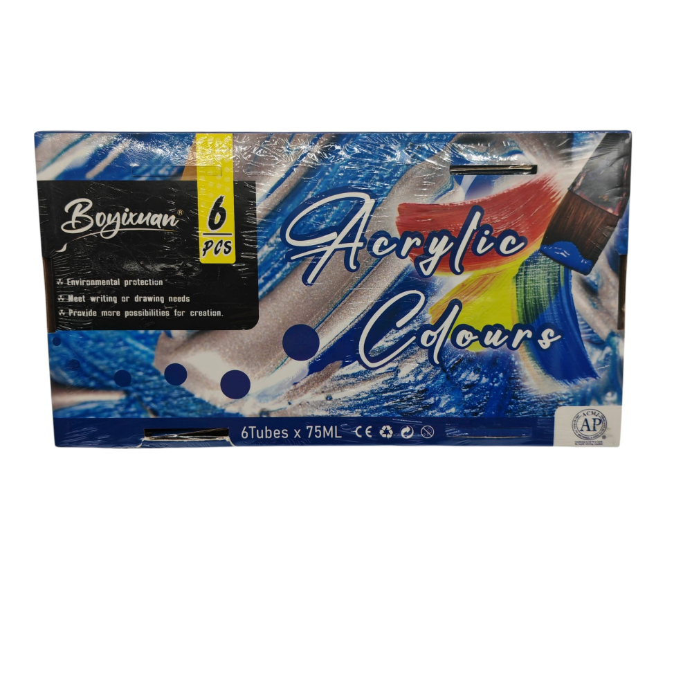 Set Vopsea Acrilică Boyixuan – Cod NC 326 – 6 Culori x 75 ml – Vânzare Engros [2]