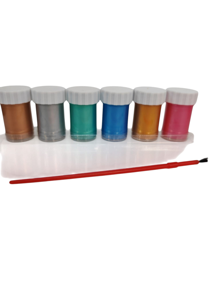 Set Vopsea Tempera Metalică – 6 Culori Strălucitoare (Vânzare en-gros) [2]
