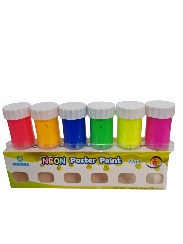Set Vopsea Tempera Neon – 6 Culori Vibrante (Vânzare en-gros) [2]
