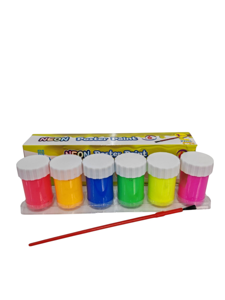 Set Vopsea Tempera Neon – 6 Culori Vibrante (Vânzare en-gros) [1]