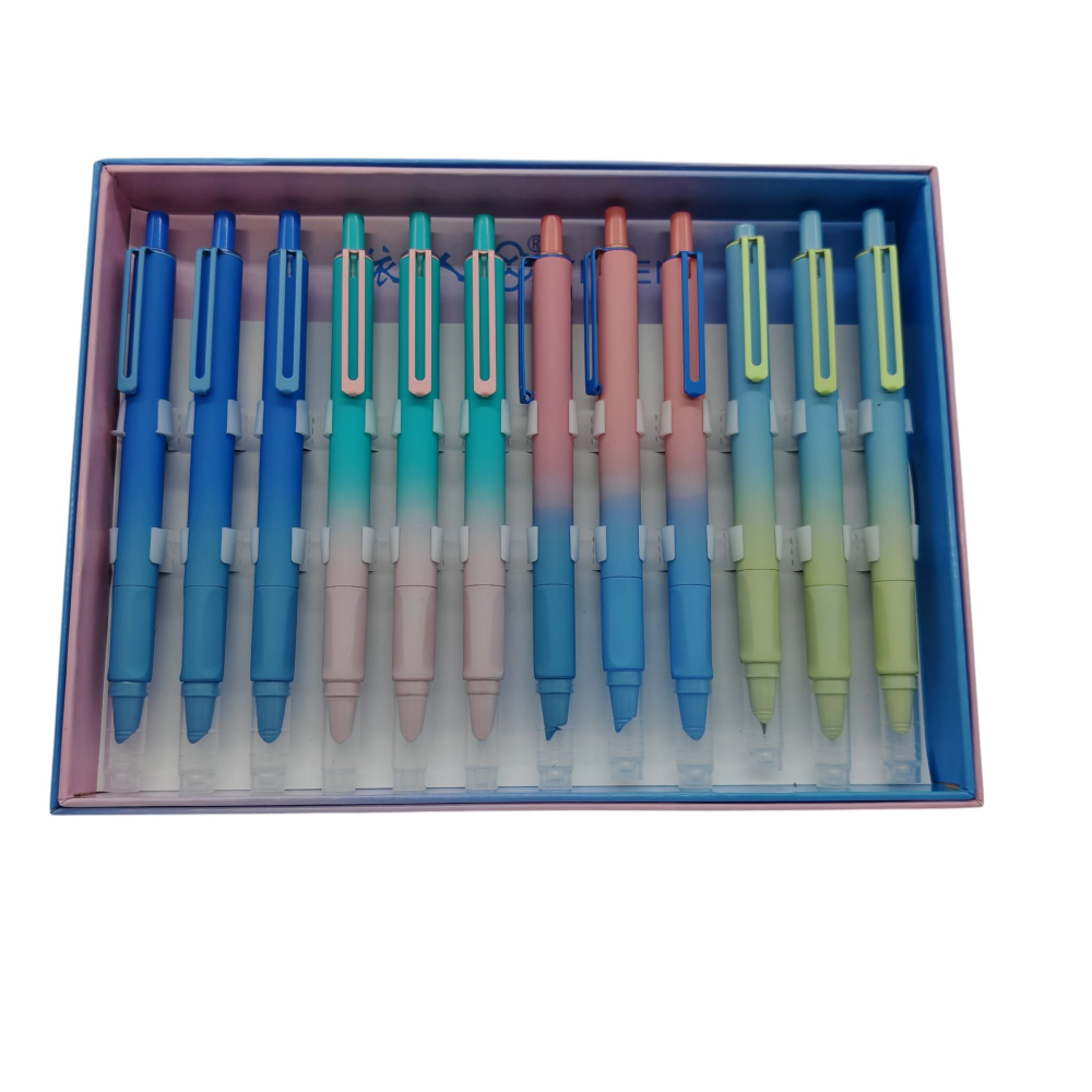 Stilou cu Click și Rezerve Colorate Yiren – 12 Bucăți/Cutie – Vânzare Angro [1]