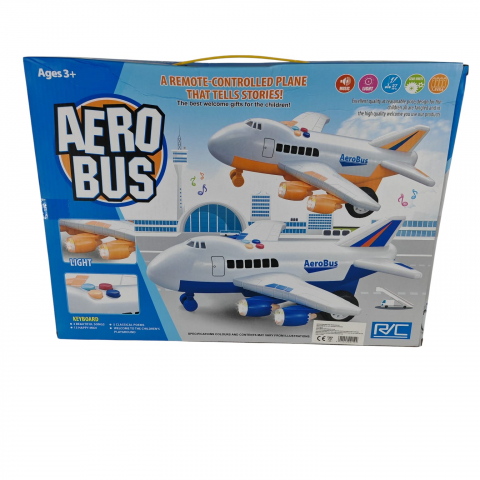 Avion Electric cu Telecomandă AeroBus - Jucărie cu Baterii pentru Copii 3+ - Vânzare Engros [1]