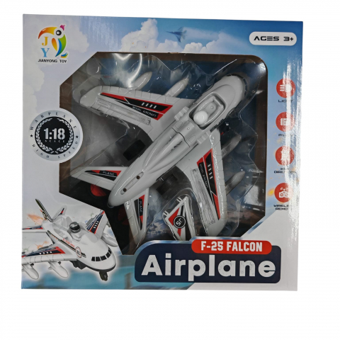Jucarii electrice si muzicale angro - Avion Electric cu Telecomandă F-25 Falcon - Jucărie cu Baterii pentru Copii 3+ Vânzare Engros