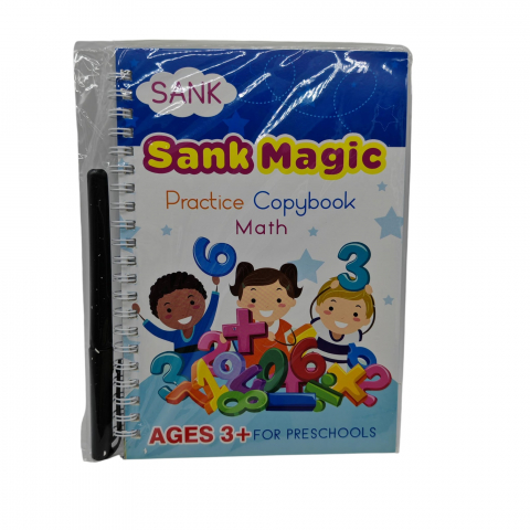 Articole pentru scoala angro - Caiet Magic Matematică cu Cifre Impregnate – Șanț Ghidat pentru Scriere – Vânzare Angro