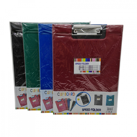 Agende, cplipboarduri si mape angro - Clipboard Dublu A4 cu Loc pentru Etichetă – Culori Asortate – Vânzare Engros