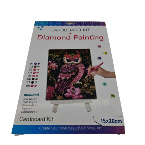 Articole arta si creativitate angro - Kit Diamond Painting - Canvas 15x20 cm + Mărgele Cristal 5D + Set Unelte - Artă DIY