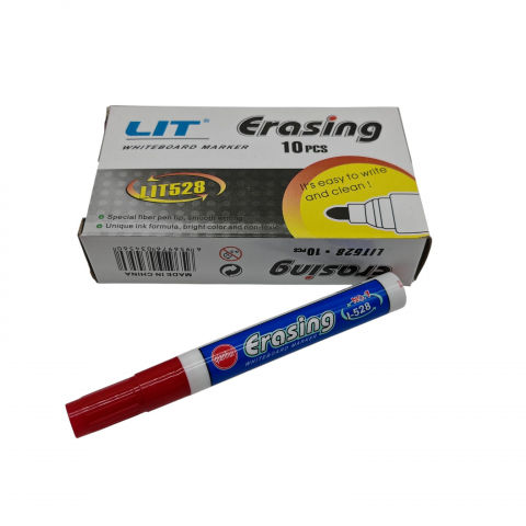 Marker LIT Roșu – Ușor de Șters – Set 10 Bucăți – Vânzare Engros [1]