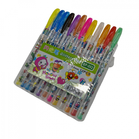 Pix cu Sclipici - Vârf 1.0 mm - Set 12 Culori - Vânzare Engros [1]
