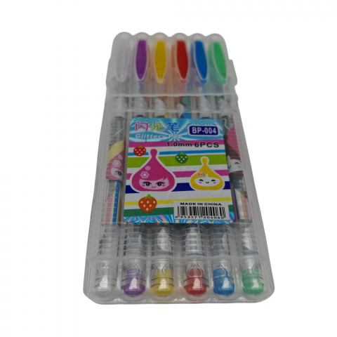 Pix cu Sclipici - Vârf 1.0 mm - Set 6 Culori - Vânzare Engros [1]