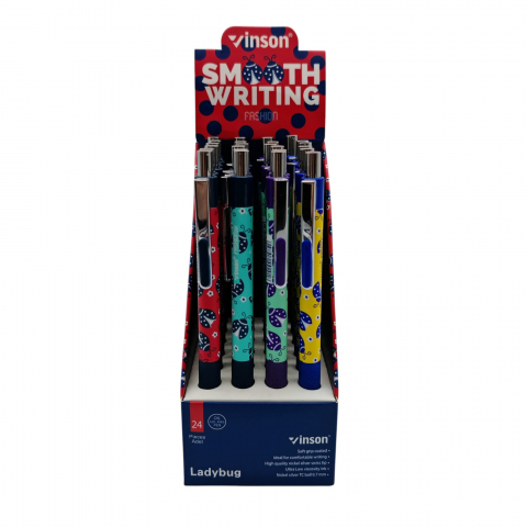 Pix Mecanic Inson Ladybug cu Gel și Cauciuc Antiderapant – Set 24 Bucăți – Vânzare Engros [2]