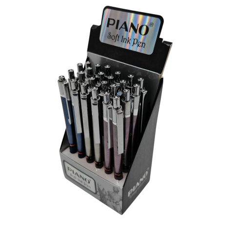 Instrumente de scris angro - Pix Mecanic Piano Classic cu Gel - Set 24 Bucăți - Vânzare Engros