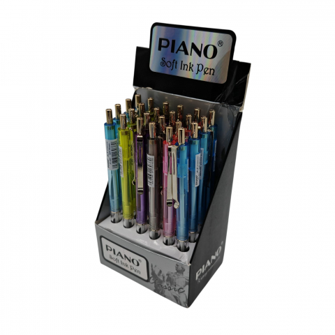 Instrumente de scris angro - Pix Mecanic Piano - Set 24 Bucăți - Vânzare Engros - Diverse Culori
