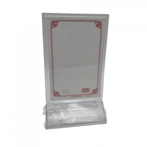 Articole prezentare, organizare si arhivare angro - Portcard Plexiglas Mic – Suport Transparent pentru Prețuri sau Meniu – Design Elegant și Compact – Vânzare Engros