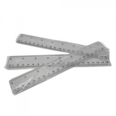 Truse geometrie, compasuri si rigle angro - Riglă Transparentă din Plastic – 20 cm – Vânzare Angro