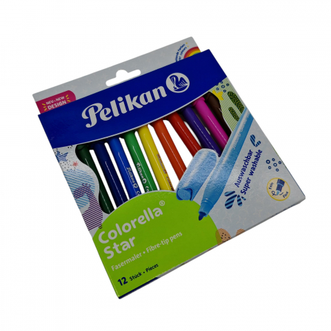 Set 12 Carioci Colorate cu Vârf Subțire Pelikan - Vânzare Angro [1]