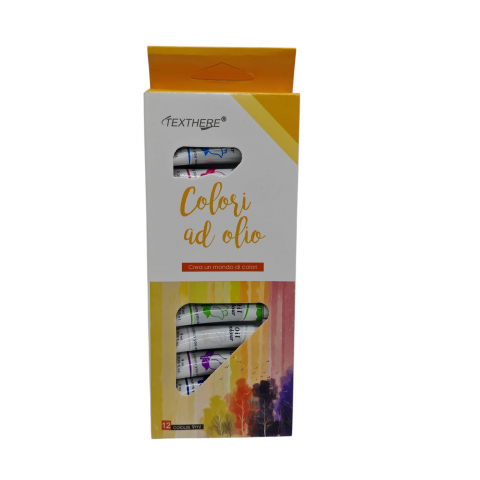 Articole pictura si desen angro - Set 12 Culori pe Bază de Ulei la Tub Texthere – Vânzare Angro