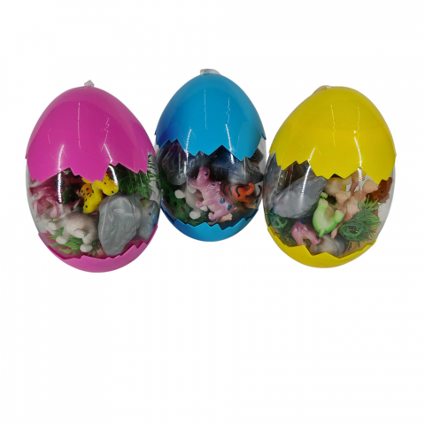 Set 12 Ouă Supriză cu Animale - Figurine de Fermă, Sălbatice și Dinozauri pentru Copii 3+ Ani - Vânzare Engros [3]