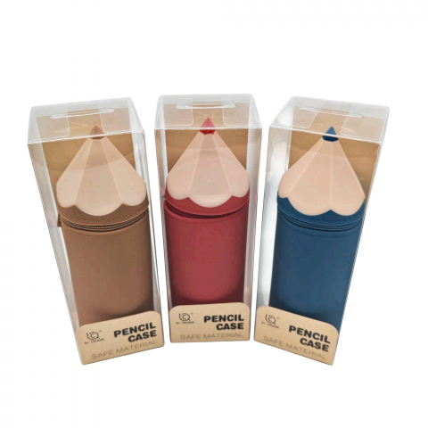 Penare si ghiozdane angro - Set 12 Penare Școlare în Formă de Creion – Culori Asortate – Vânzare Engros