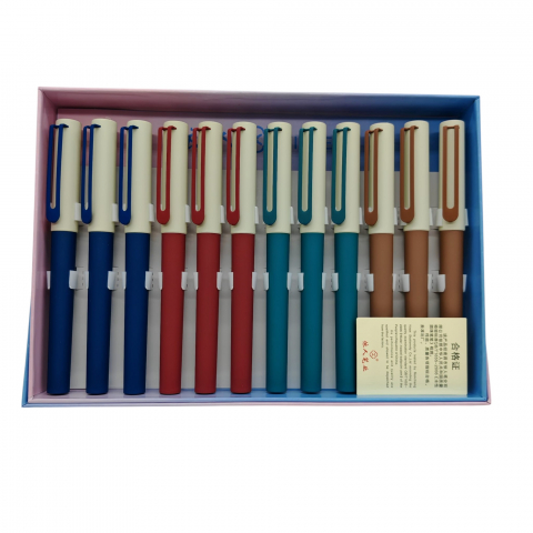 Articole pentru birou angro - Set 12 Pixuri Yiren Roller cu Rezerve - Cutie Premium - Vânzare Angro