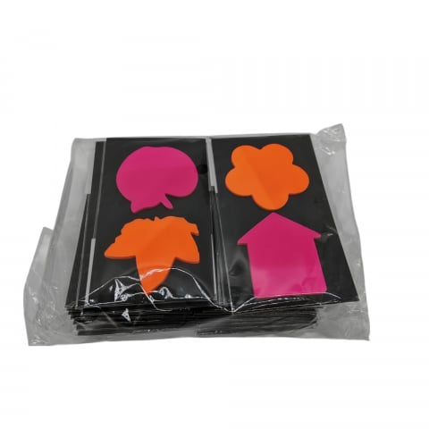 Articole prezentare, organizare si arhivare angro - Set 12 Stickere Notepad – Forme și Culori Diverse – Vânzare Angro
