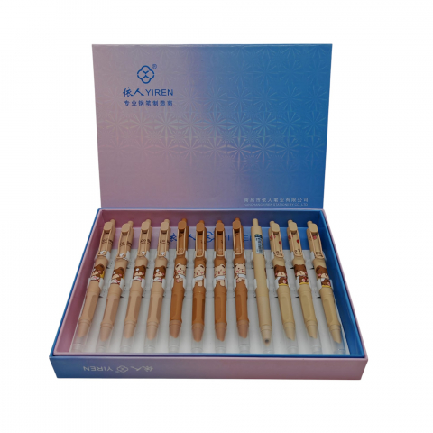 Set 12 Stilouri cu Cerneală Termică și Radieră Yiren – Cod 5011 – Imprimeu cu Ursuleți – Vânzare Engros [1]