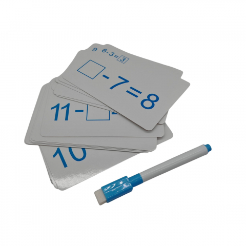 Set 27 Cartonașe cu Operațiuni de Scădere + Marker Lavabil - Vânzare Angro [2]