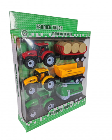 Set 3 Tractoare cu Remorci Farmer Truck pentru Copii 3+ Ani – Vânzare Engros [1]