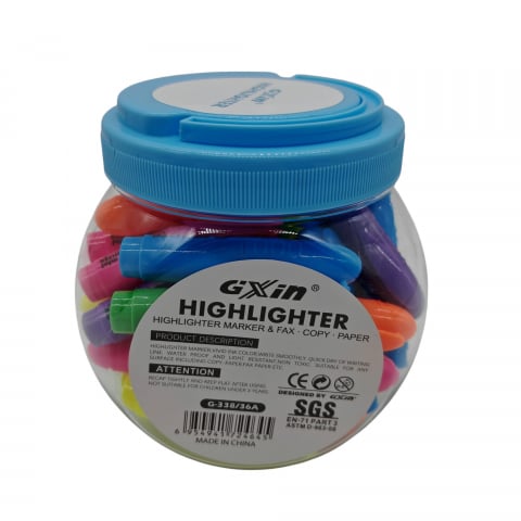 Set 36 Markere Evidențiatoare Mini – GXin – Culori Asortate [1]