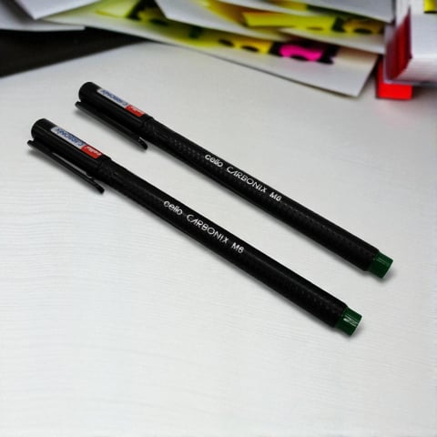 Set 50 Pixuri Cello Carbonix – Pastă Verde, Vârf Subțire – Vânzare Engros [2]