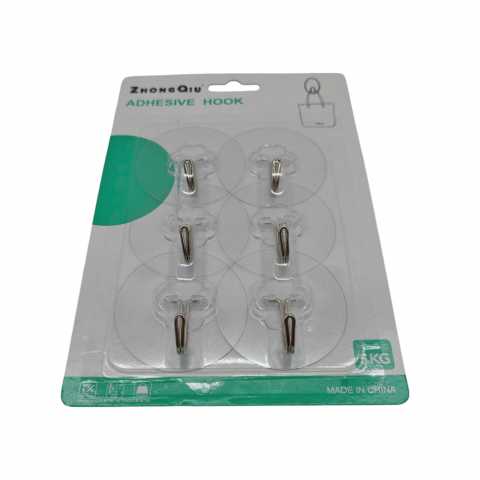 Set 6 Cârlige Adezive Metalice Universale – Suportă până la 5 kg – Vânzare Engros [2]