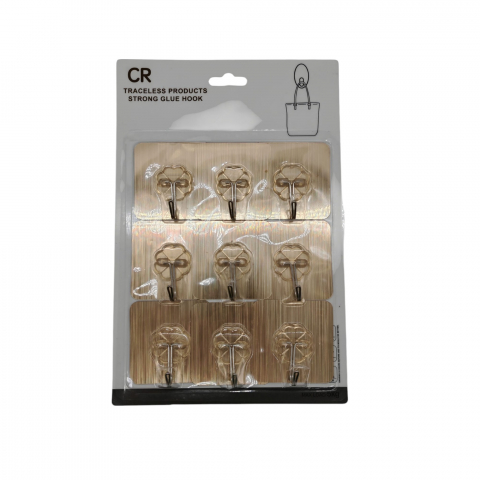 Set 9 Cârlige Adezive Metalice Universale – Suportă până la 5 kg – Vânzare Engros [2]