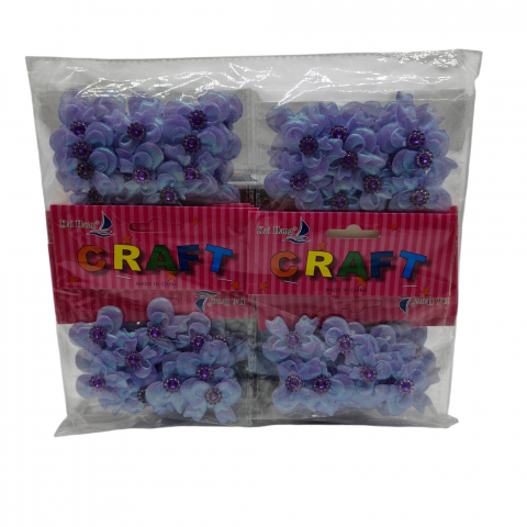 Papetarie, Birotica si Rechizite Angro - Set Accesorii pentru Creație și Lucru Manual – Fundițe Mov Decorative – 12 Pungi/Set – Vânzare Engros