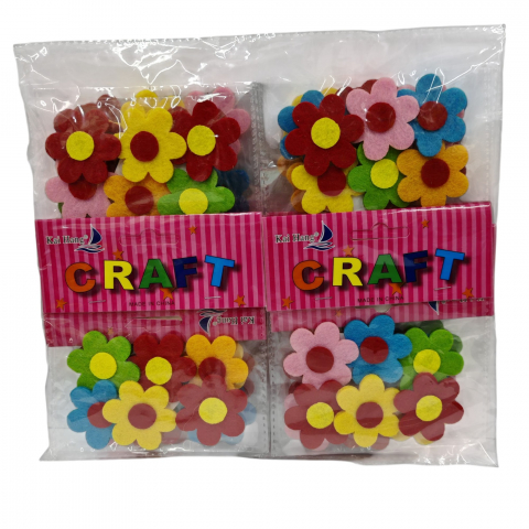 Papetarie, Birotica si Rechizite Angro - Set Accesorii pentru Creație și Lucru Manual – Floricele Colorate – 12 Pungi/Set – Vânzare Engros
