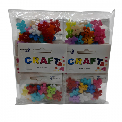 Set Accesorii pentru Creație și Lucru Manual – Ursuleți în Diverse Culori – 12 Pungi/Set – Vânzare Engros [1]