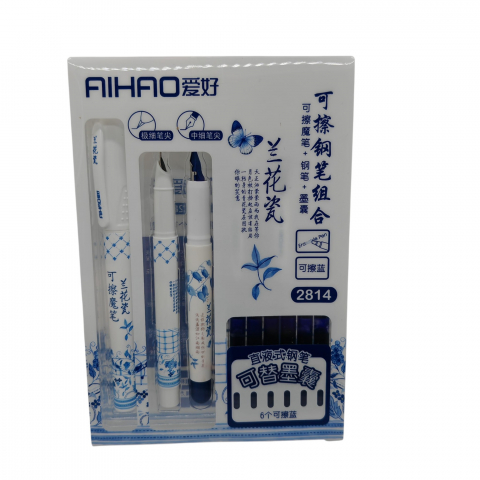 Set Aihao - 2 Stilouri cu Vârfuri Diferite + Pix Frixion + 6 Rezerve de Cerneală - Vânzare Angro [2]