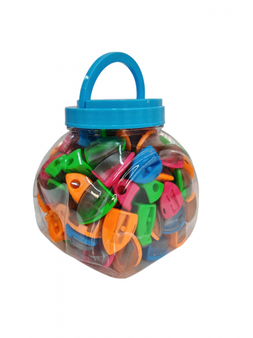 Set Ascuțitoare Universală cu Container - Culori Asortate, 120 Bucăți/Set (Vânzare en-gros) [1]