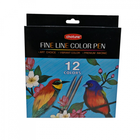 Creioane colorate si carioci angro - Set Carioci Chotune – 12 Culori – Pe Bază de Apă, Non-Toxice – Vânzare Engros