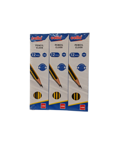 Instrumente de scris angro - Set Creioane HB Cello - 12 Bucăți, Formă Hexagonală - Vânzare Engros
