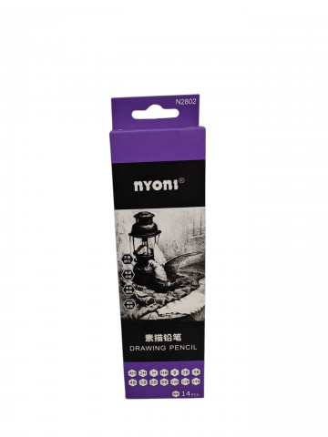 Instrumente de scris angro - Set Creioane Premium Nyoni – Creioane Profesionale pentru Desen, 14 Creioane cu Mine Diferite – Vânzare Engros