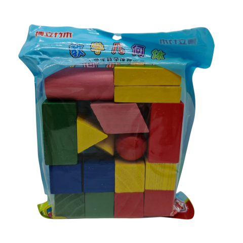 Set Cuburi din Lemn - Diverse Forme și Culori - Vânzare Engros [1]