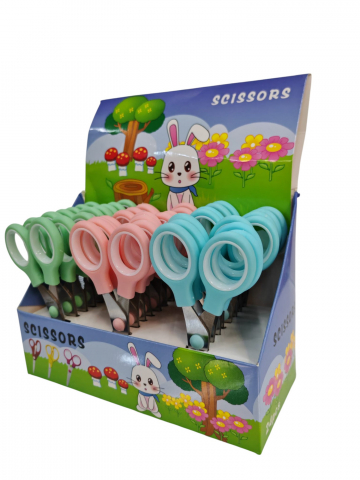 Set Foarfece cu Mâner de Plastic - Diverse Culori, 24 Bucăți - Vânzare Engros [1]