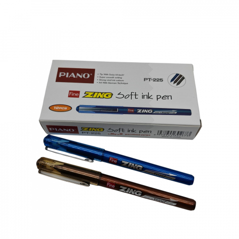 Instrumente de scris angro - Set Pix Piano Zing – Model PT-255 – 12 Buc/Set – 2 Culori (Maro & Albastru) – Vânzare Angro