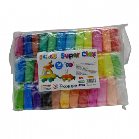 Papetarie, Birotica si Rechizite Angro - Set Plastilină Colorată Baoku – 36 Culori/Set – Vânzare Engros
