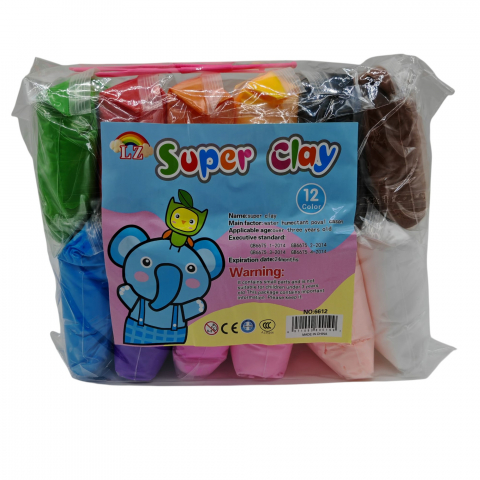 Pastilina, modelaj si creta angro - Set Plastilină Colorată LZ - 12 Culori/Set - Vânzare Engros