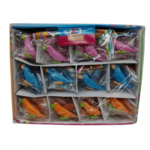 Set Radiere în Formă de Papagal – 3 Modele (Roz, Albastru, Portocaliu) – 48 Bucăți/Set – Vânzare Angro [1]