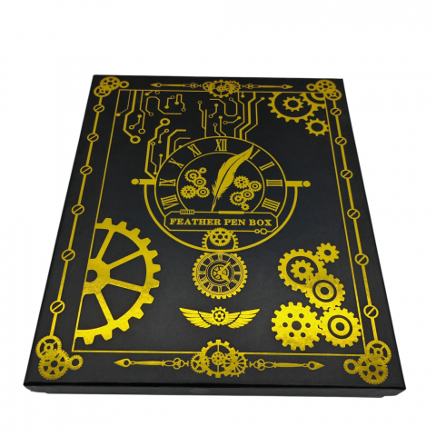 Set Sigiliu + Peniță Caligrafică + Agendă – Cu Ceară Colorată, 5 Vârfuri de Schimb, Călimară și Ustensile – Cutie Cadou din Carton – Vânzare Angro [1]