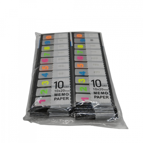 Set Stickere Notepad Memo Paper – Numerotate de la 0 la 9, Culori Diverse – 24 Seturi/Bax – Vânzare Angro [2]